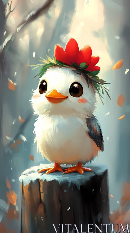 AI ART Charming Bird Illustration