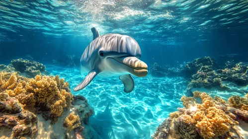 Underwater Dolphin Scene