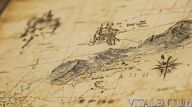 Vintage Cartography: A Journey Through Time AI Image