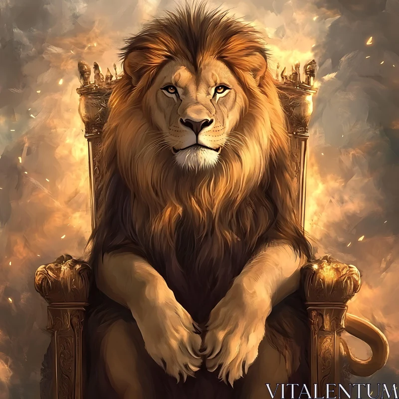 AI ART Regal Lion Portrait