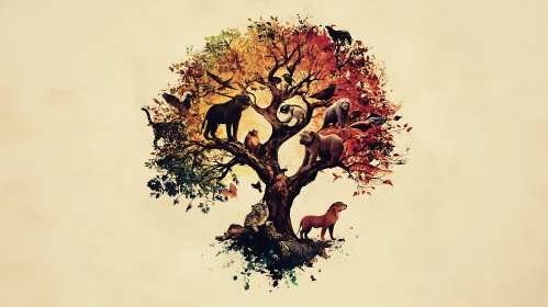 Animal-Infused Tree Art