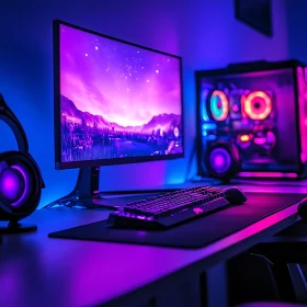 Futuristic RGB Gaming Station