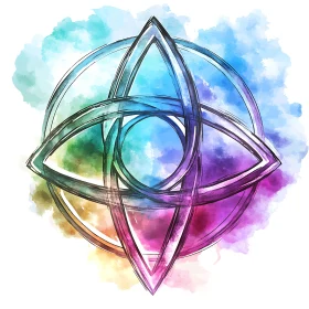 Interwoven Watercolor Symbol Design