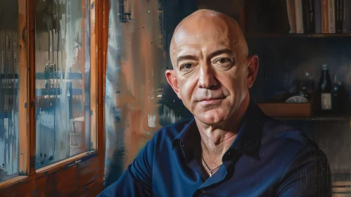 Modern Portrait of Jeff Bezos