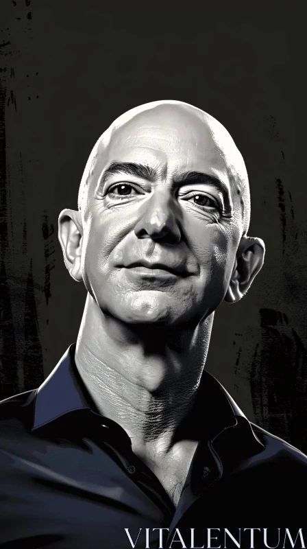 Jeff Bezos Digital Portrait AI Image