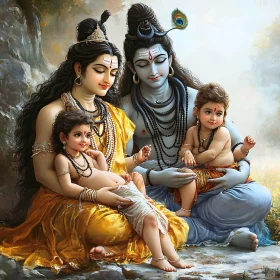 Hindu Gods with Children