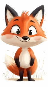 Playful Cartoon Fox