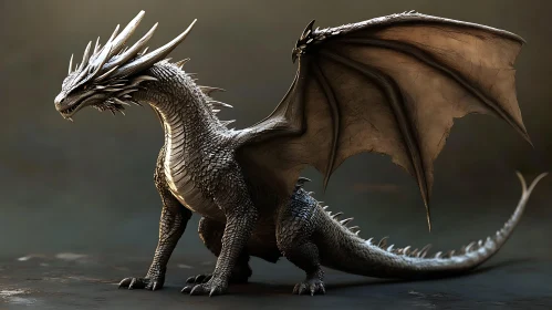 Dragon in Profile: A Mythical Creature