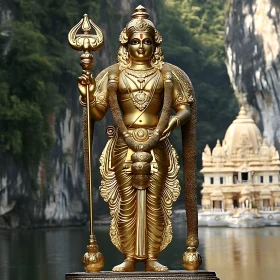 Majestic Golden Statue