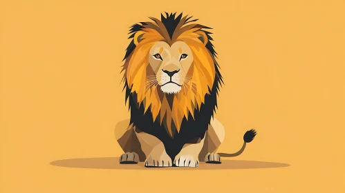 Stylized Lion Illustration