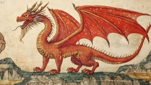 Medieval Dragon Illustration