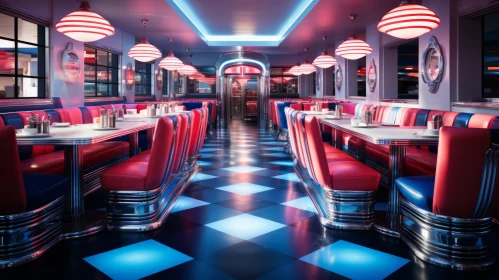 Candy-Coated Contemporary Diner Interior with Retro Glamour