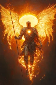 Winged Warrior in Flames