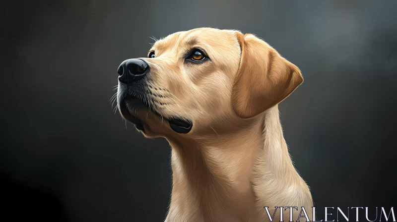 Artistic Labrador Portrait AI Image