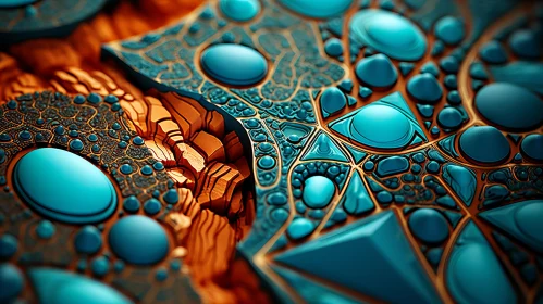 Intricate Abstract Artwork: A Fusion of Gemstone and Science Fiction Imagery
