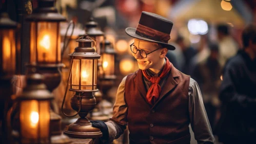 Steampunk-inspired Street Decor with Vintage Charm