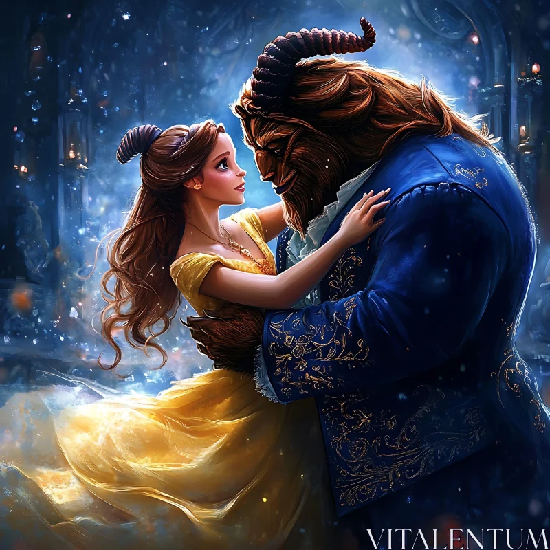 Belle and Beast: Enchanted Encounter AI Image