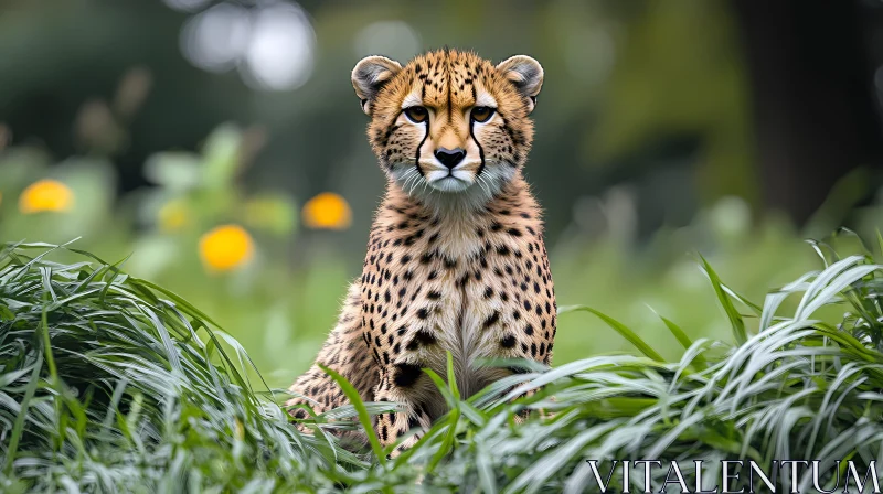 Cheetah in the Wilderness AI Image