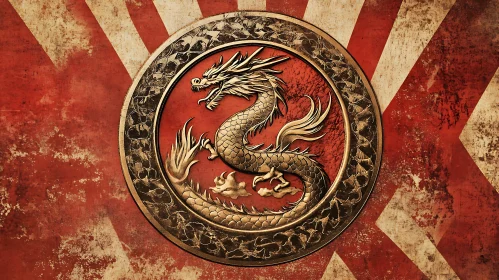 Oriental Dragon Symbol Illustration