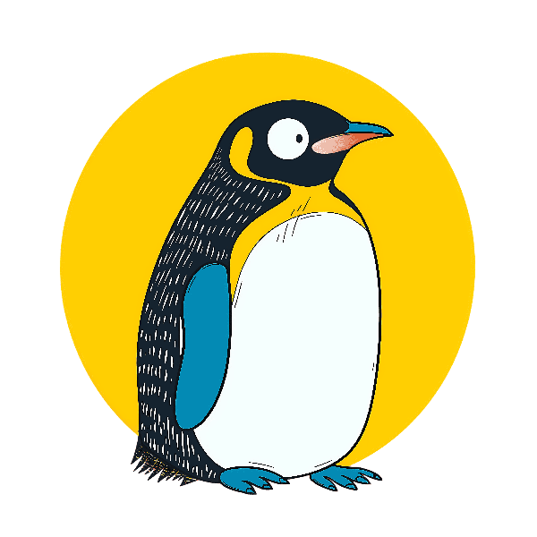 Playful Penguin Graphic Tee POD Design