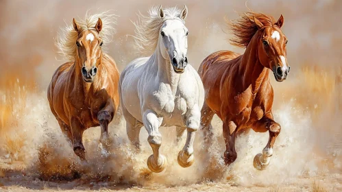 Wild Horses in Motion