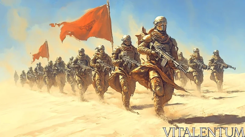 AI ART Sand Troops Advancing