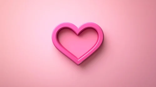 Minimalist Pink Heart Aesthetic Design