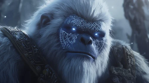 Mystical Yeti with Glowing Eyes