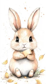 Charming Bunny Illustration in Autumn