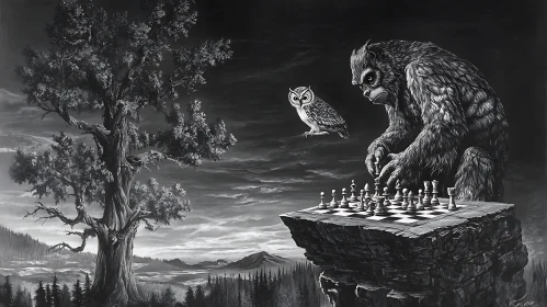 Monster and Owl Chess Game