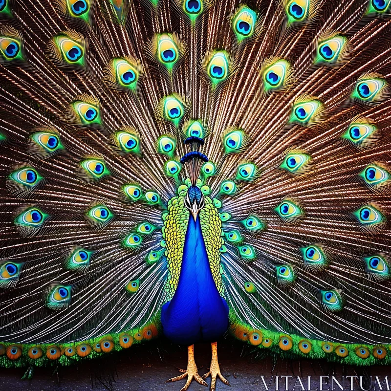 Majestic Peacock Feathers AI Image