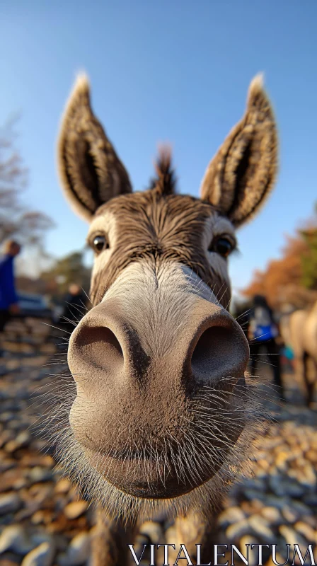 Donkey Face Close-Up AI Image