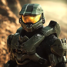 Armored Warrior with Golden Visor