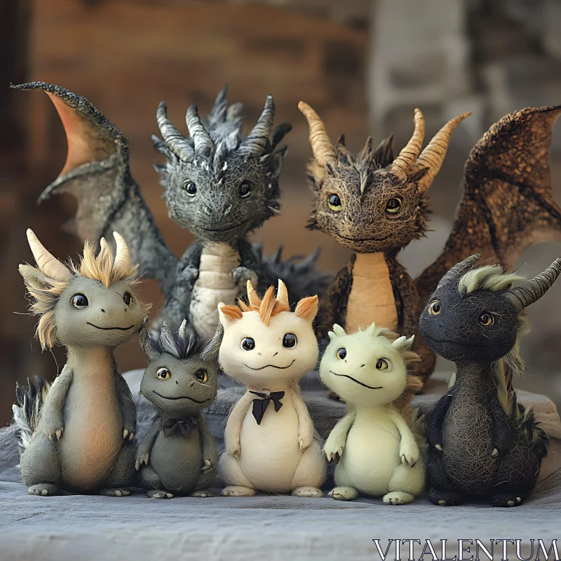 AI ART Dragon Dolls: A Gathering of Cute Creatures