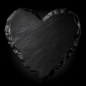 Dark Heart Shape Stone Slab Texture