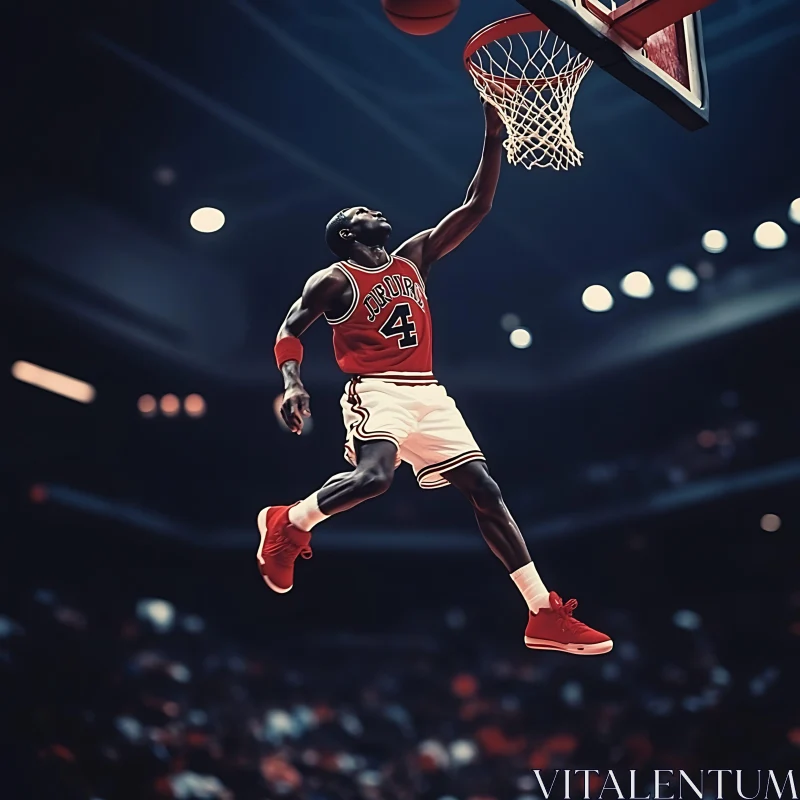 Athlete in Mid-Air AI Image