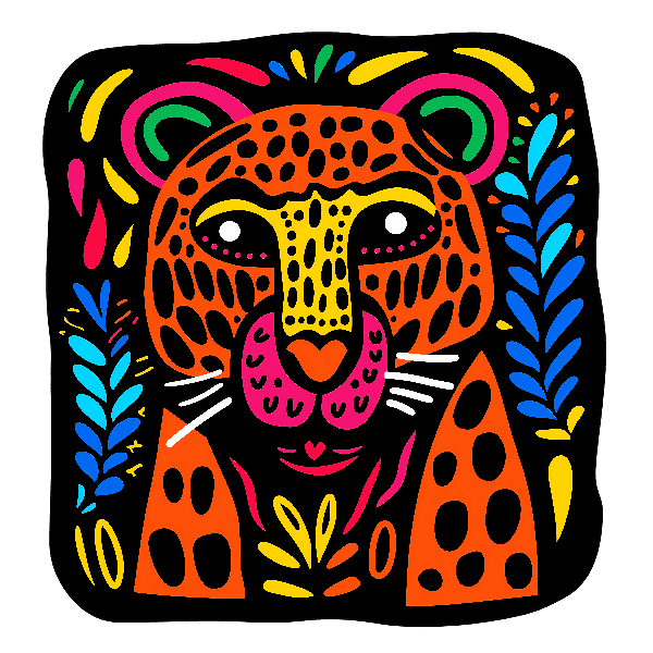 POD Design Colorful Leopard T-Shirt Design