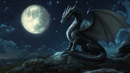 Moonlit Dragon Guardian