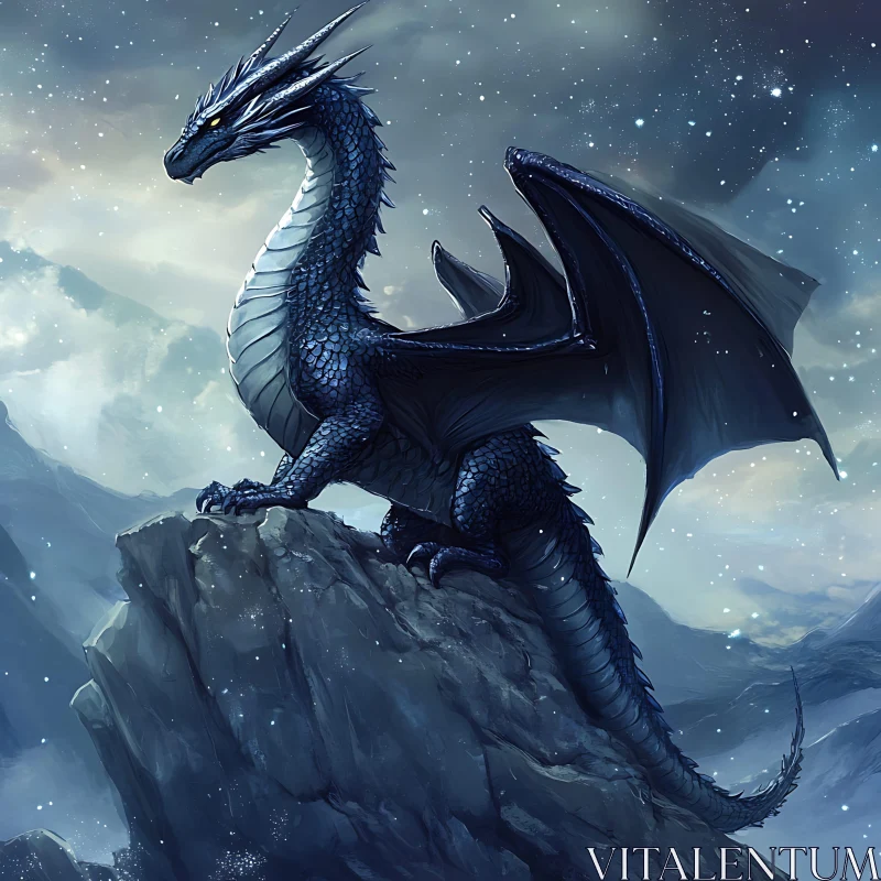 AI ART Fantasy Dragon Landscape