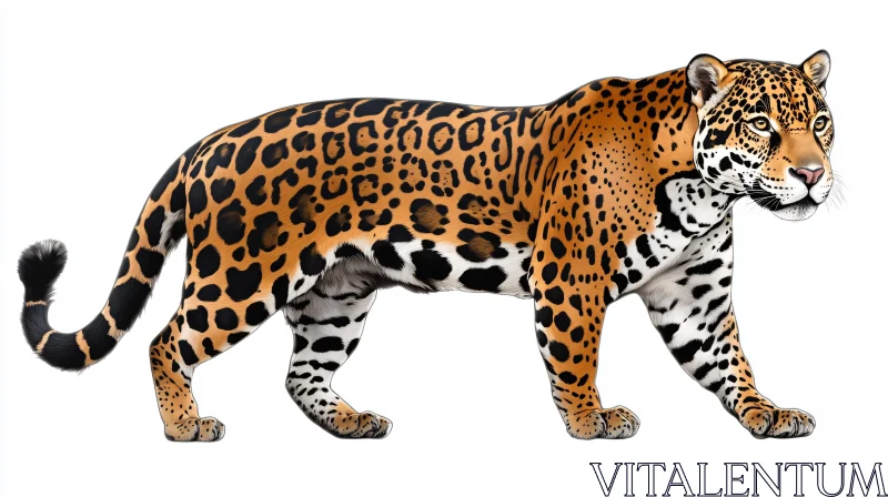 AI ART Majestic Jaguar with Distinct Rosette Patterns