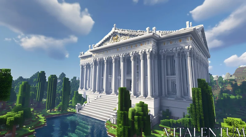 Minecraft Classical Architecture AI Image