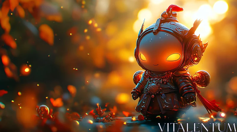 AI ART Whimsical Automaton in Golden Light