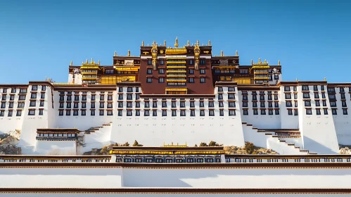 Majestic Potala Palace Under Blue Skies