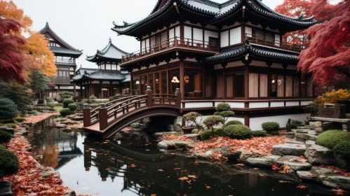 Timeless Artistry in Asian Architecture - An Elegant House Near a Serene Pond