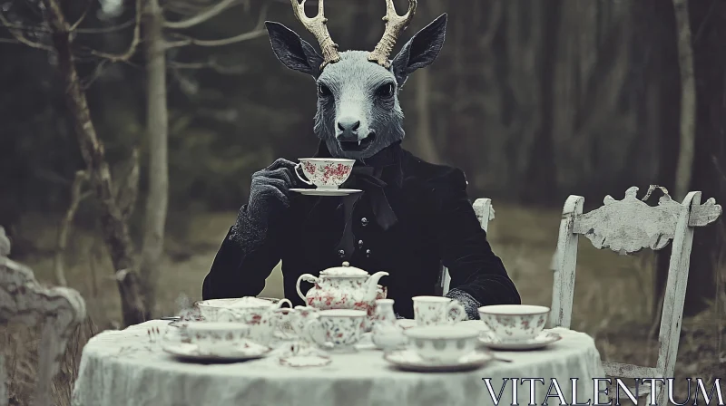 Forest Tea with a Deer Friend