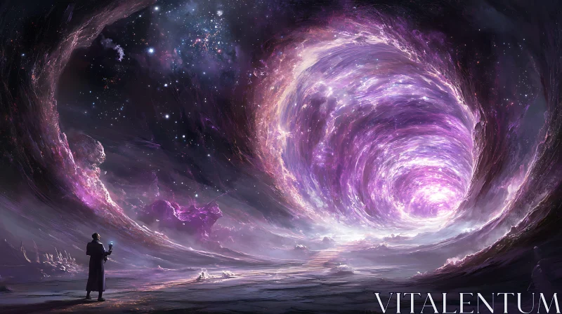 Swirling Nebula Space Portal Art