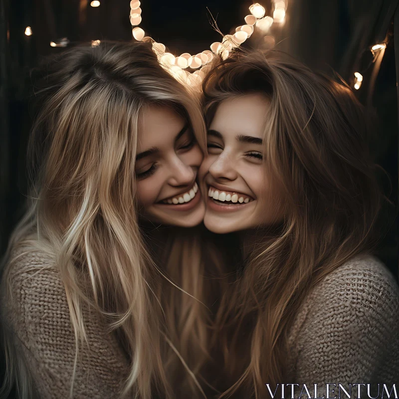 Two Friends Smiling Together