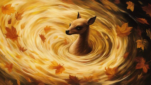 Fawn in Autumnal Vortex