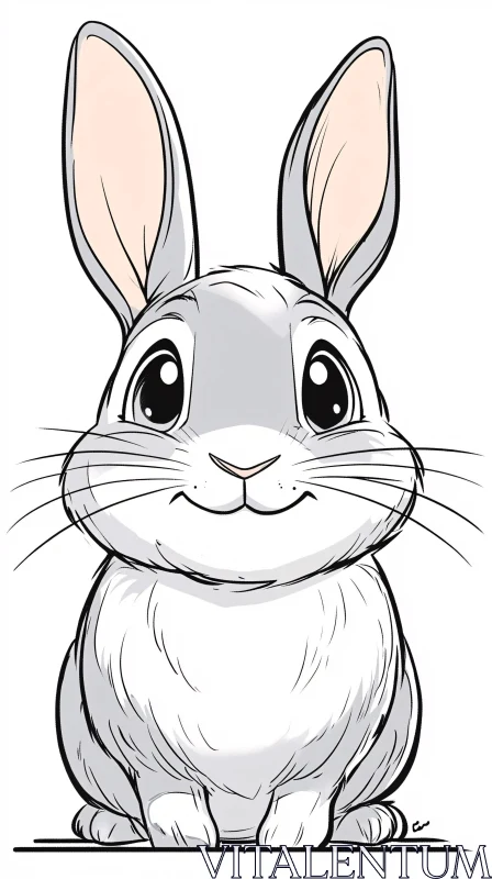 Charming Cartoon Bunny Art