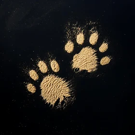 Animal Tracks on Black